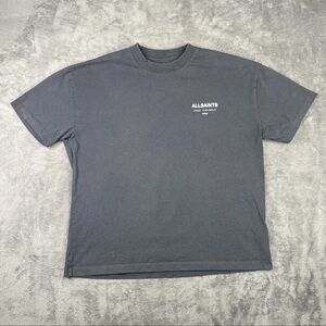 All Saints Men's Charcoal Tee